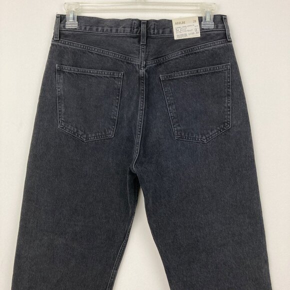 NWT Agolde 90s Crop in Shutter Size 28 Distressed Cotton Button Fly Frayed Hem - Picture 8 of 15